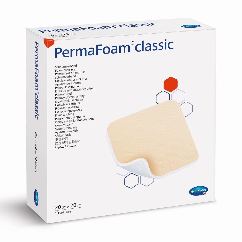 PermaFoam Classic (882003), 20 x 20 cm, 10 bucati, Hartmann